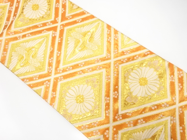 JAPANESE FUKURO OBI / WOVEN CRANES